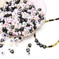 100/200/300/500pcs Mixed Color Acrylic Letter Beads Alphabet Spacer Beads For Jewelry Making Handmade DIY Bracelet Necklace.