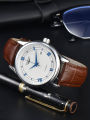 Men Automatic Watch Simple Date Mechanical Watches Waterproof Rome Versatile Fashion Leather Man Watch Boyfriend . 