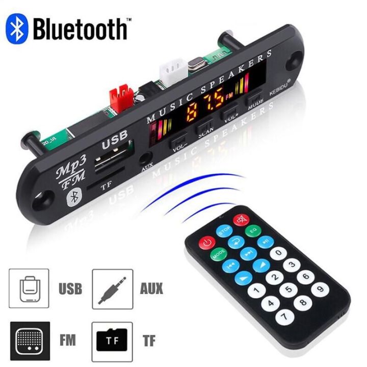 Bluetooth%20MP3%20Player%20Amplifier%20Panel%20LED%205V%20Audio%20Module%20Support%20Bluetooth%20FM%20Radio%20USB%20TF%20AUX%20Remote%20-%20Image%203