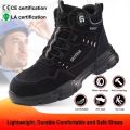 Men Rotating Button Labor Protection Shoes Anti-smash Anti Puncture Safety Shoes Work Boots Steel Toe Shoes Indestructible Shoes.