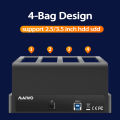 4 Bay Hard Drive Enclosure Sata to USB 3.0 External Multi-Bay 2.5& 3.5 Inch HDD SDD Docking Station Hard Disk Box Multiplication. 