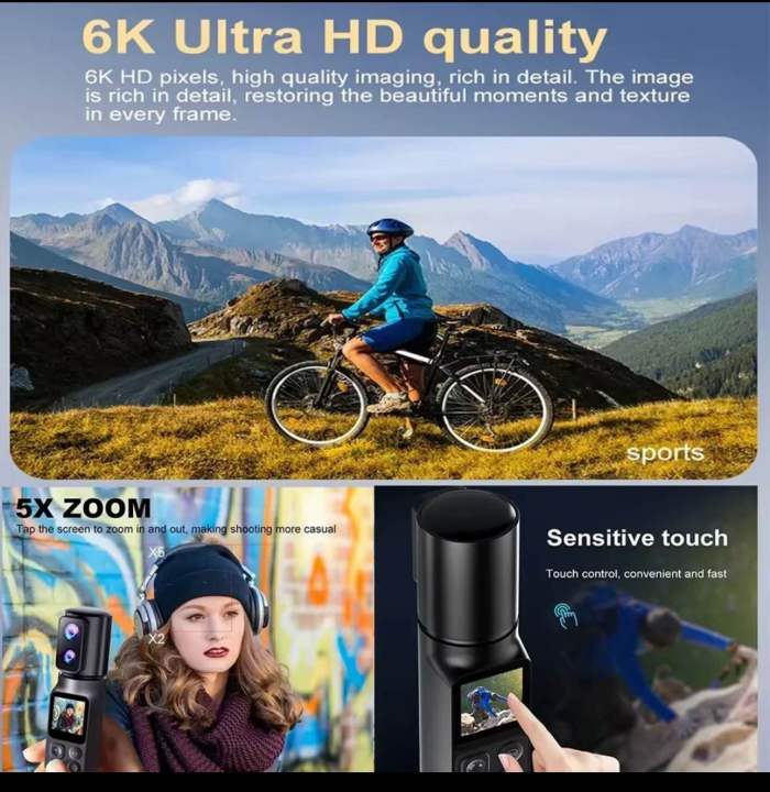 Portable%20Handheld%206K%205K%204K%20Action%20Camera%20EIS%205X%20Zoom%20350%C2%B0%20Rotatable%20Dual%20Lens%20Pocket%20Sports%20Camera%2050MP%20Wi-Fi%20Webcam%20DV%20Recorder%20-%20Image%202