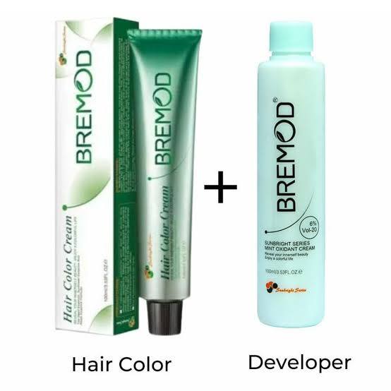 Original Bremod Hair Color 100ml Tube With 100ml Selected Devolper