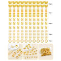 110 Pcs Gold Hair Jewelry for Braids and Dreadlocks - Metal Rings, Cuffs, Clips Accessory Decorations - Golden Yellow.