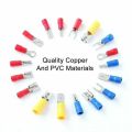102/280 pcs New Insulated Cable Connector Electrical Wire Crimp Spade Butt Ring Fork Set Ring Lugs Rolled Terminals Assorted Kit.