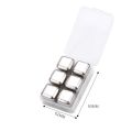 Food Grade 304 Stainless Steel Beverage Ice Cube New Type Square Metal for Drinks. 