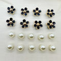 3D Cute Daisies Pearl Set Shoe Charms Accessories for Slide Sandals DIY Clogs Decoration Shoe Buckle Pins Shoe Decoration . 