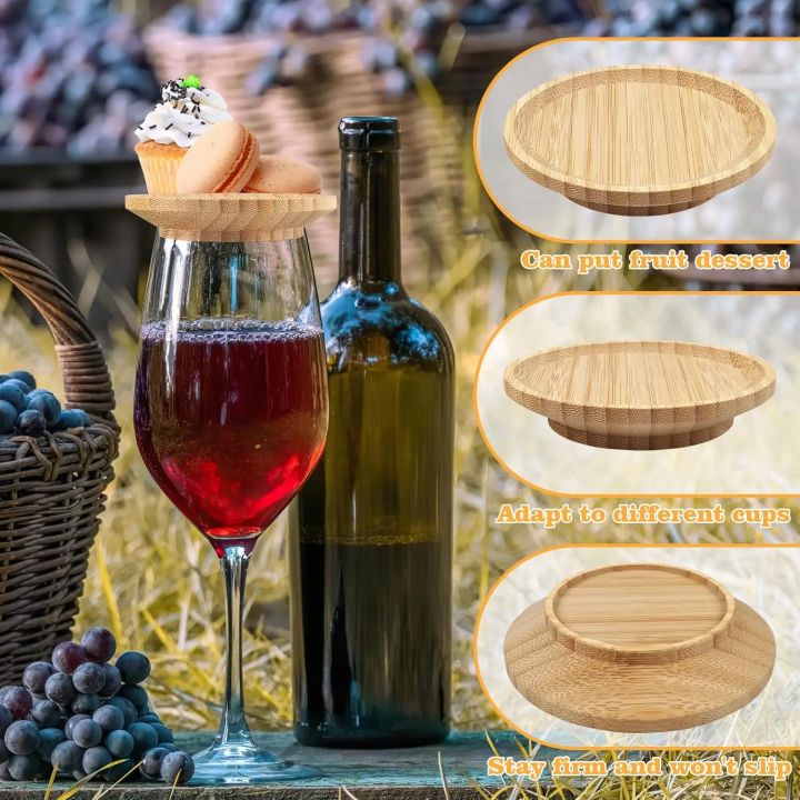1-4Pcs%20Wine%20Glass%20Charcuterie%20Topper,%20Bamboo%20Wine%20Glass%20Covers%20for%20Appetizers%20Wine%20Glass%20Topper%20Coasters%20Plate%20for%20Bars%20Party%20-%20Image%202