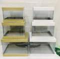 Set of 3pcs Transparent Gift Box / Transparent Square Cake Box For Birthday & Happy Anniversary. 