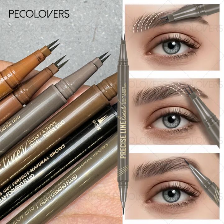 1PC Waterproof Eyebrow Pencil-Non-fading Eyebrow Makeup, Double-ended Design, Precise Application