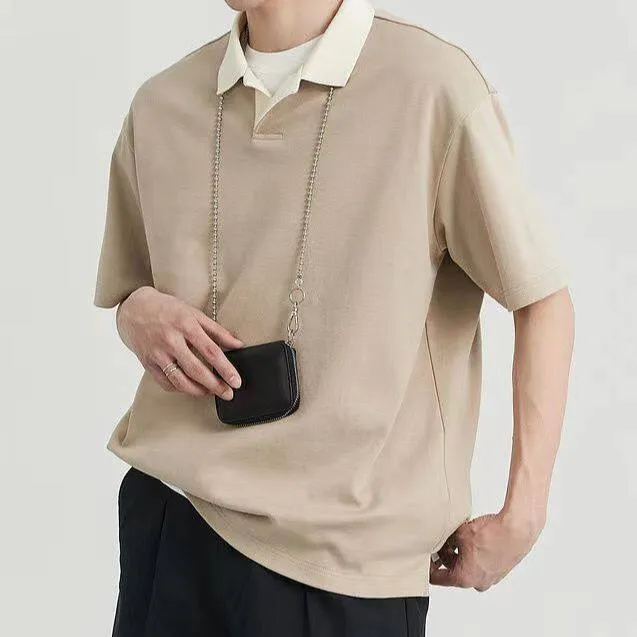 Becoolman-men's%20Korean%20style%20simple%20and%20easy%20to%20match%20polo%20shirt%20classic%20color%20short-sleeved%20T-shirt%203%20colors%20available%20-%20Image%202