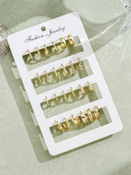 24pcs/Set%20Fashion%20Rhinestone%20Small%20Hoop%20Earrings%20Minimalist%20Everyday%20Earring%20For%20Women%20Date%20Holiday%20Anniversary%20Jewelry%20Gift%20New%20-%20Image%204
