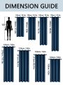 1pc 100% Blackout Curtains with Grommet Top , Curtains for Living Room, Bedroom, Kitchen, Home Decor, Room Decoration. 