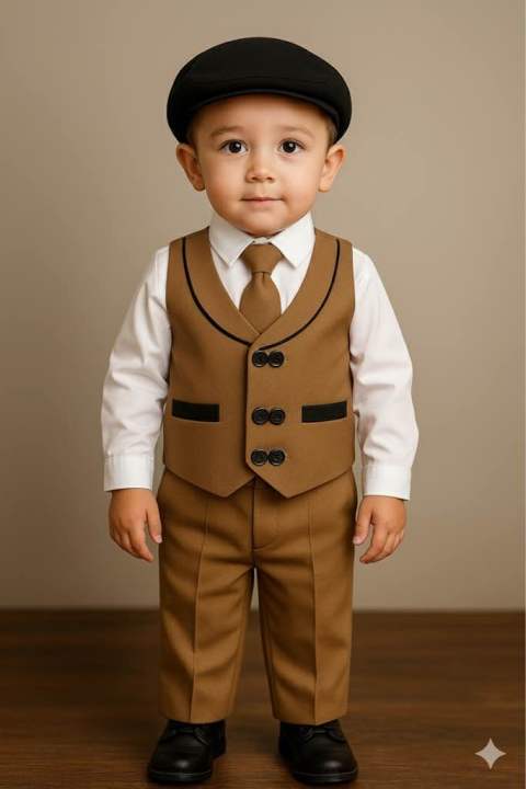 Stylish%20Kids%20Suit%20for%20Boys%20%E2%80%93%20Wedding,%20Birthday%20&%20Eid%20Outfit%20%E2%80%93%205-Piece%20Set%20with%20Cap%20-%20Image%202