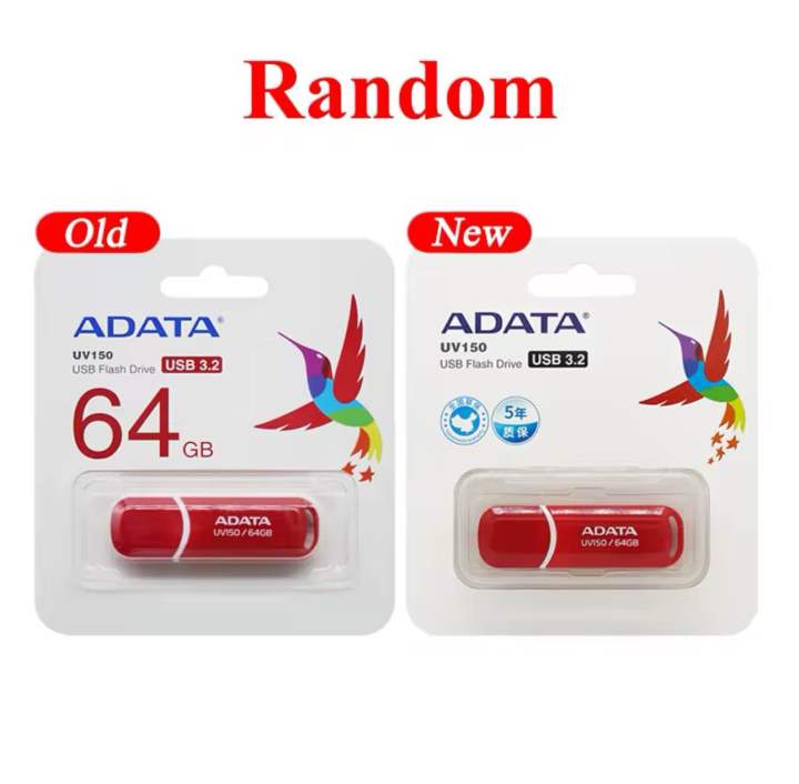 ADATA UV150 USB 3.2 Flash Drive 32GB 64GB Pendrive High Speed Portale Red USB U Disk Pen Drive Memory Stick For Computer