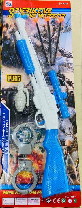 Pack of 4 PUBG play set for kids combination of blue and white or Red and yellow