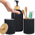 Bathroom Countertop Container Hand Soap Dispenser Cotton Ball Storage Box Toothbrush Holder Home Decoration Organizer. 
