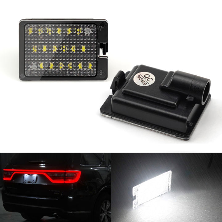 2pcs LED License Plate Light For Dodge Durango 2014-2021 White No Error