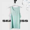 Waistcoat men ice silk seamless wear undershirt men sleeveless underwear pure white sports hurdles summer thin base shirt.