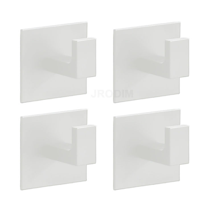 Self-Adhesive Black White Wall Hook for Keys Bag Clothes Hanger Bathroom Robe Coat Hook Towel Rack Bathroom Hardware Accessories