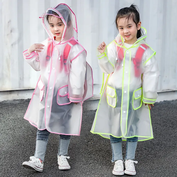 Children%20New%20One%20Piece%20Waterproof%20Thickened%20Raincoat%20Summer%20Primary%20School%20Student%20Carrying%20Schoolbag%20Position%20Raincoat%20Cartoon%20-%20Image%203