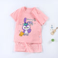 Children's entrance set cartoon children's clothing cute work bright soft texture comfortable no baby skin. 