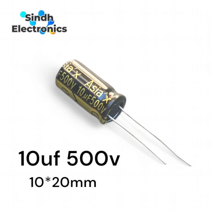 5PCS - 10uF 500V Radial Electrolytic Capacitor