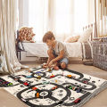 130*100CM Road Map Carpet For Kids Parking Lot Roadmap 83*58CM City Traffic Map of Road Carpet Traffic Signs Baby Play Mat Toys. 