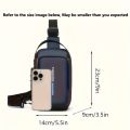 Men's Sporty Chest Bag Motorcycle Phone Pack with Password Lock, Zipper Closure Crossbody Sling Bag for Daily Commute Outdoor.