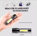 Rechargeable Zoom Tourch Light LED USB portable Tourch 3 Moods Mini Camping Light. 