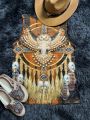 Ladies' vests Western ethnic printed casual sleeveless T-shirt women's retro loose vest. 