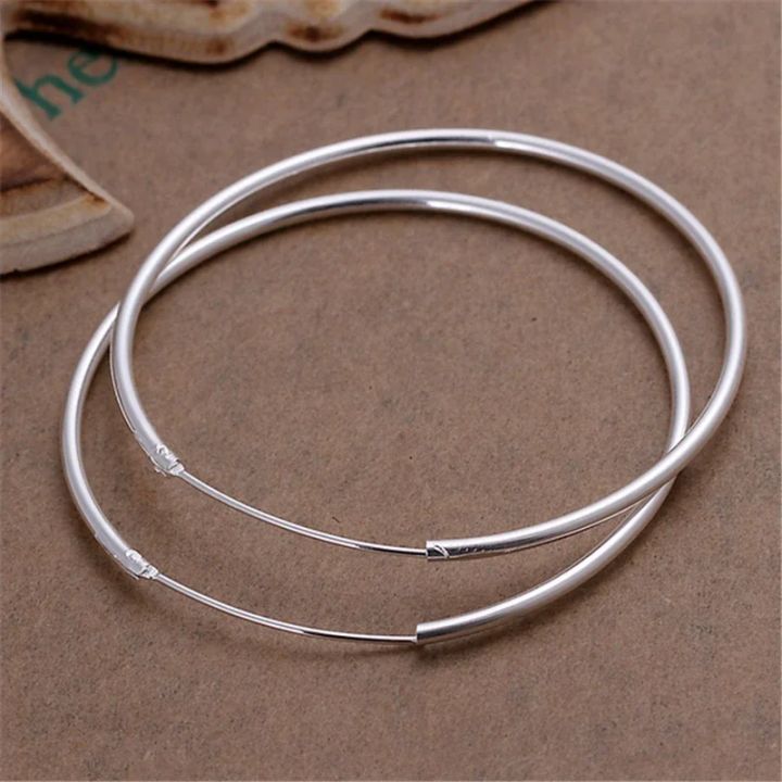 Round%20Circle%2050/60mm%20Hoop%20Earrings%20Silver%20Color%20For%20Woman%20Wedding%20Engagement%20Party%20Fashion%20Charm%20Jewelry%20%20-%20Image%204