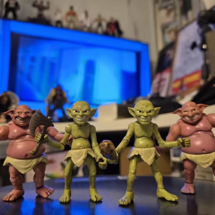 In Stock 8cm Cabin Goblin Movable Action Figure Red And Green Devil ...