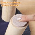 72pcs Felt Chair Leg Pads Round Floor Protector Thicken Self Adhesive Furniture Cover Mute Bumper Pad Home Furniture Feet Mat.