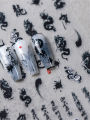 1pcs 5D Noble Chinese Dragon Nail Sticker Ancient Totem  New Year Embossed  Self Adhesive Nail Art Sticker Manicures. 