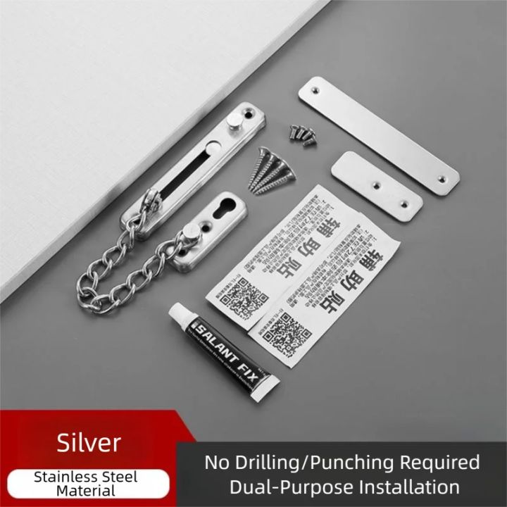 Hotel%20&%20Home%20Stainless%20Steel%20Anti-Lock%20Door%20Chain,%20Anti-theft%20Chain,%20Security%20Protection%20Home%20Door%20Lock,%20Multi-color%20Optional%20-%20Image%207