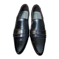 NAKSIR Mens Black office shoes school shoes by choiceit trending quality footwears with stitched sole. 