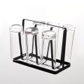 Metal Glass Holder Stand with 6 Placements Lightweight, Space-Saving Kitchen Organizer, Trendy Design, Durable Quality, Brand Warranty. 