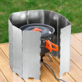 8 Plates Aluminum Windscreen Stove Windshield Wind Shield Outdoor Camping Equipmen Picnic Cooking Windproof Screen.