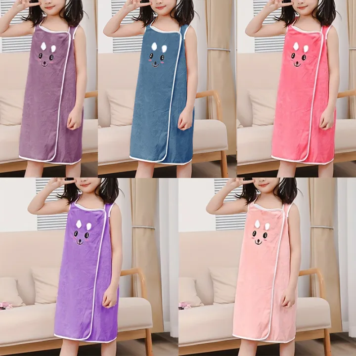 1pc%20Kids%20Bath%20Towel%20Wrap%20,%20%20Cute%20Bunny%20Ears%20Microfiber%20Bath%20Skirt%20for%20Girls%20Age%206-12,%20Ultra-Soft%20Absorbent%20Skin-Friendly%20250gsm%20-%20Image%206