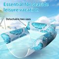 Water Floating Bed Chair Inflatable Pool Multifunctional PVC Floating Hammock Three Rows Detachable Design Suitable for Adults. 