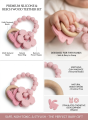 Silicone Teething Bracelet for Infants Wearable Teether Ring Bunny Flower Sensory Toy Food Grade BPA Free.