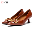 CHCH Women's High Heels New 4cm Black Simple Business Women's Shoes Evening Party. 