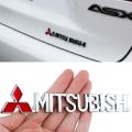 3D Metal Sticker Chrome Car Body Badge Trunk Emblem Car Styling For Mitsubishi.