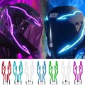 4-in-1 LED Cold Light Motorcycle Bike Helmet Strip EL Sticker Waterproof Warning Lights Motorcycle Night Riding Accessories. 