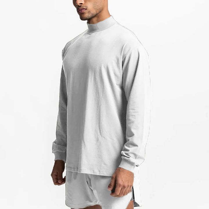 Oversized%20Running%20T-shirts%20Mens%20Turtleneck%20Dropped%20Shoulder%20Loose%20Sports%20Fitness%20Long%20Sleeve%20T%20Shirt%20Gym%20Bodybuilding%20Tops%20Tees%20-%20Image%205
