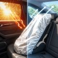 1PC  Baby Car Seat Sun Shade Cover Blocks Out Heat & Sun UV Covers Universal Baby Travel Accessories. 