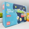 New Version Baby Bath Toys with Stainless Wheel Duck Kids Bathtub Set Water Slide Building Tracks for Toddler with Mini Duck Toy, Mesh Tub Bags Shower Bath Toy Gift for Boys Girls Age 3 to 8 (10 Pcs). 