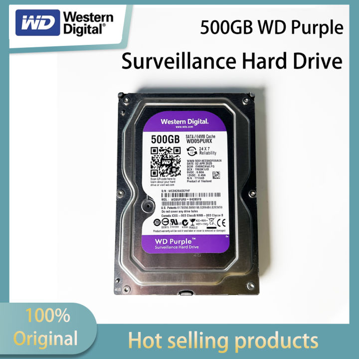 Western Digital 500GB WD Purple Surveillance Internal Hard Drive HDD - SATA 6 Gb/s, 16MB Cache, 3.5" 500GB-WD05PURX reliable