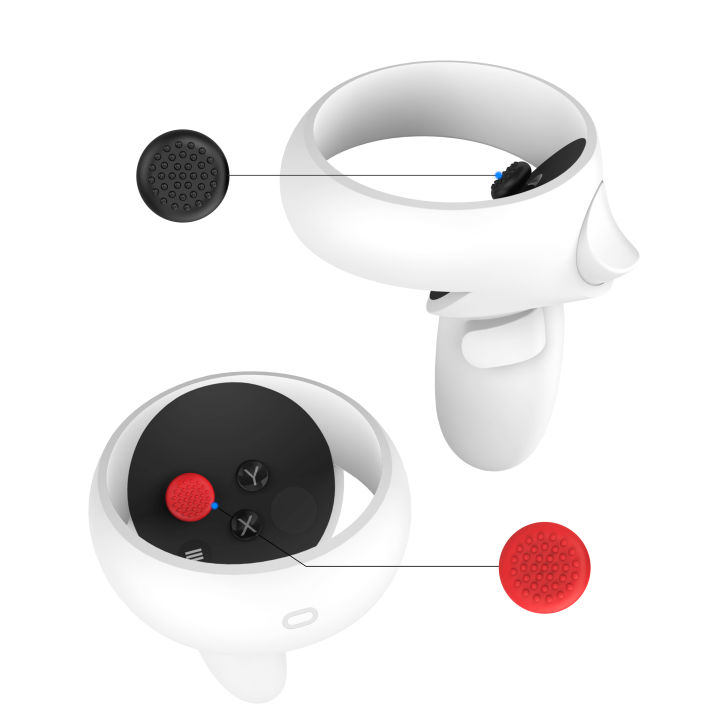 HUNDAI%20New%20VR%20Accessories%20Protective%20Cover%20For%20Oculus%20Quest%202%20VR%20Touch%20Controller%20Silicone%20Cover%20Skin%20Handle%20Grip%20With%20Knuckle%20-%20Image%205